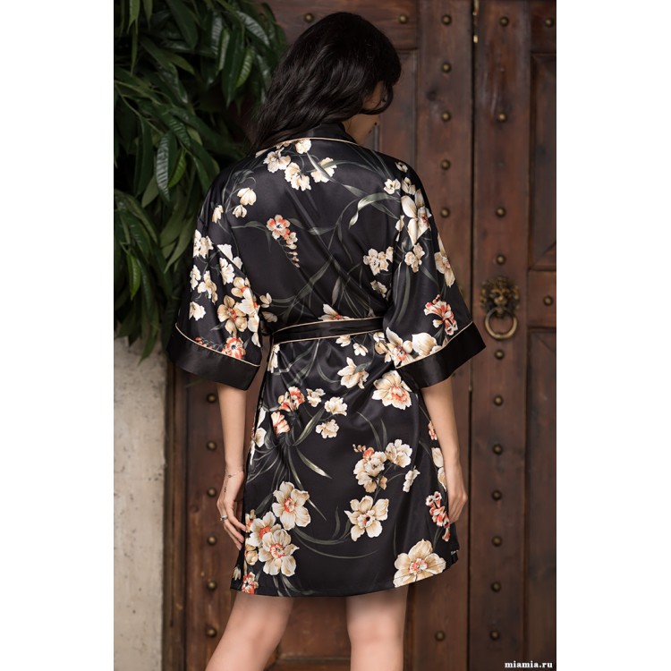 Женский шелковый халат 3333, Mia Amore