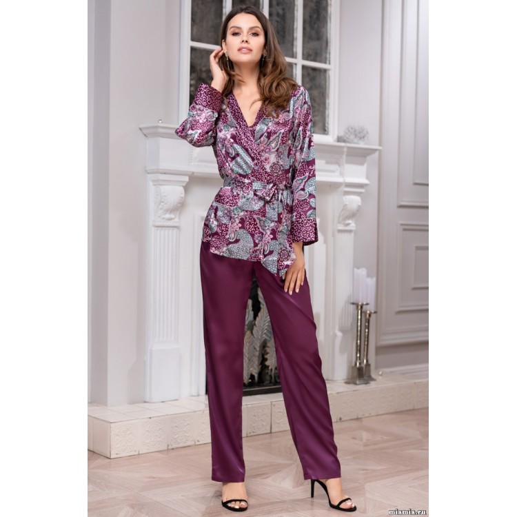 Атласный домашний костюм 8516, Mia-Amore