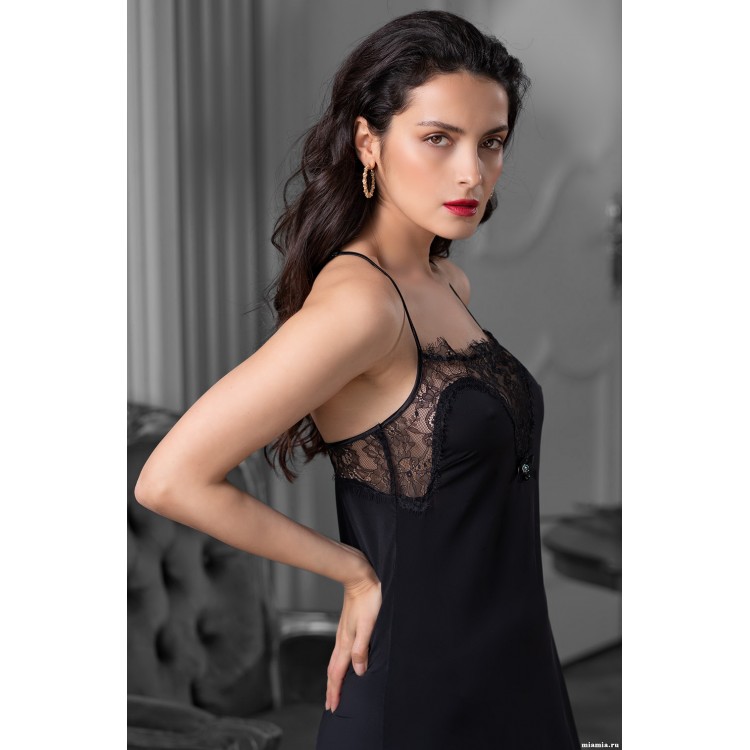 Короткая женская сорочка с кружевом 8920, Mia-Amore