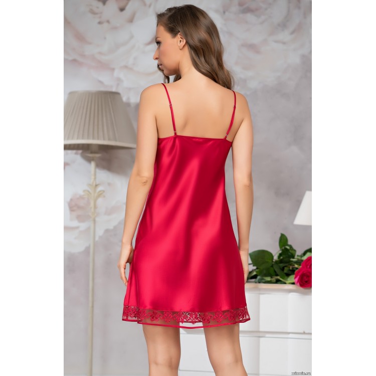 Женская атласная сорочка 8580 red, Mia-Amore