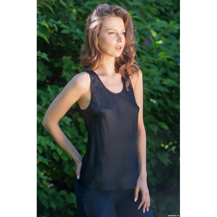 Женский атласный топ 8329-black, Mia-Amore
