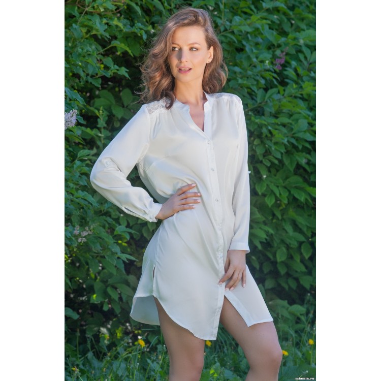 Женская блузка-рубашка 8337-white, Mia-Amore