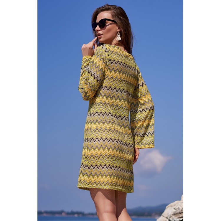 Женская пляжная туника 8240-yellow, Mia-Amore
