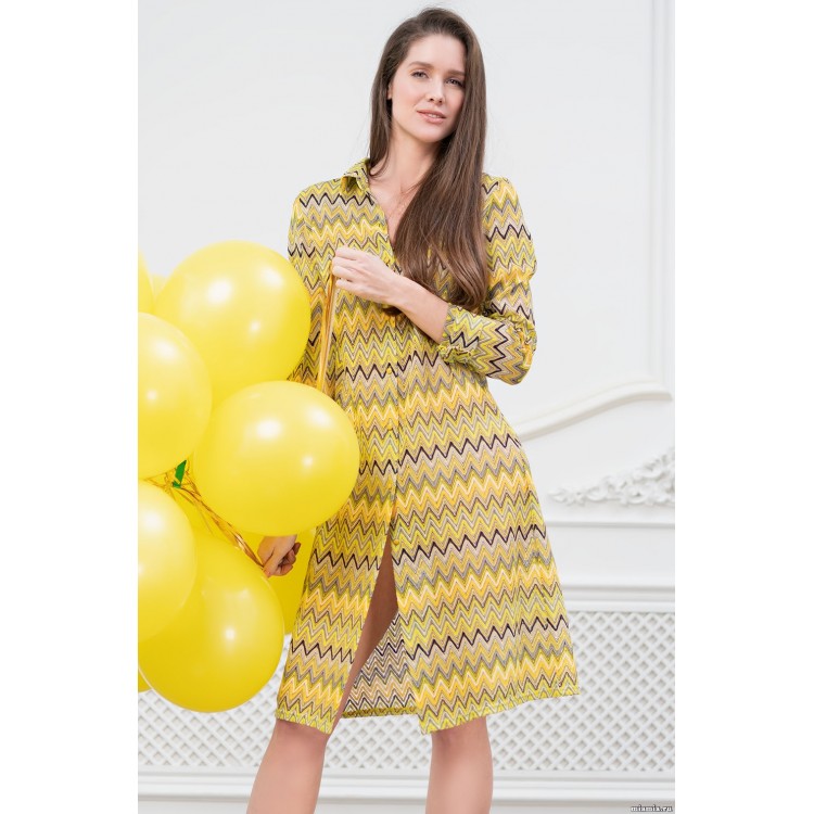 Женская пляжная рубашка 8247 - yellow, Mia-Amore