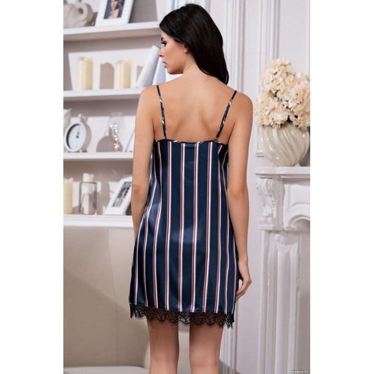 Короткая атласная сорочка 8480 blue, Mia-Amore Короткая атласная сорочка 8480 blue, Mia-Amore