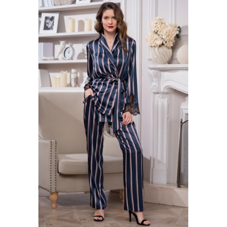 Женский домашний костюм-тройка 8486 blue, Mia-Amore