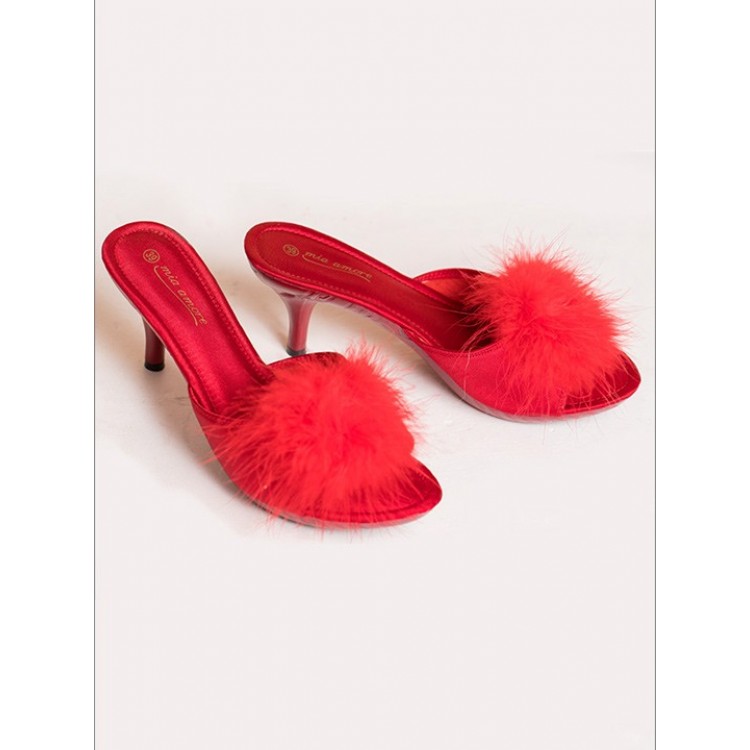 Женские домашние тапочки 1035-red, Mia-Amore