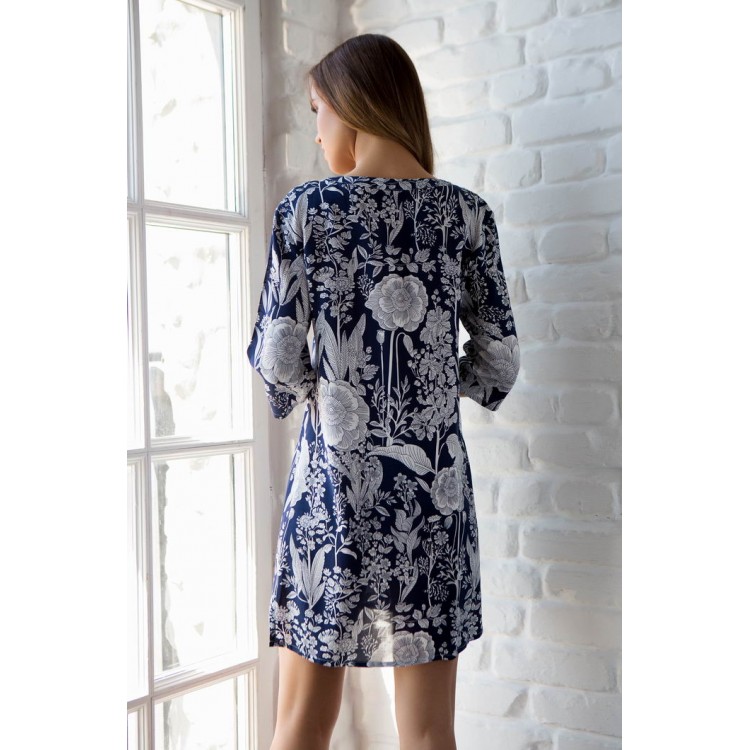 Домашняя туника из вискозы 16334-blue, Mia-Mia