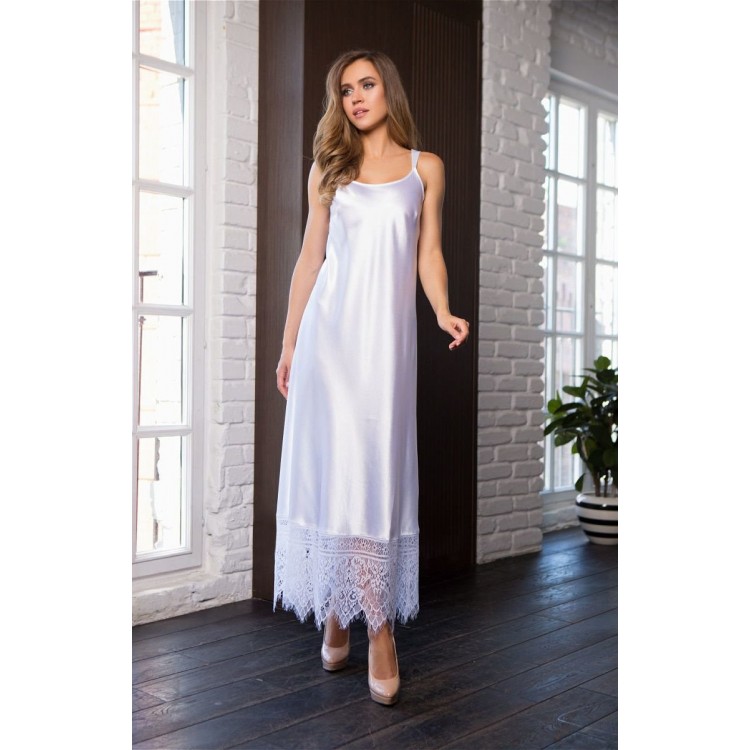 Женская атласная сорочка 17538-white, Mia-Mia