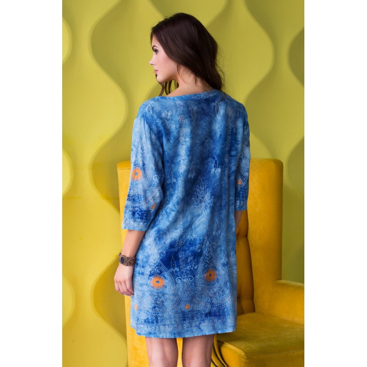 Женская туника из вискозы для дома и отдыха 16234-blue, Mia-Mia