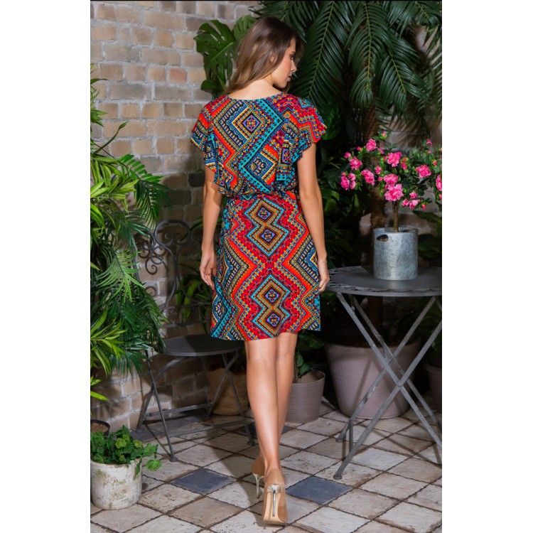 Платье женское из вискозы 16431 red, Mia-Mia