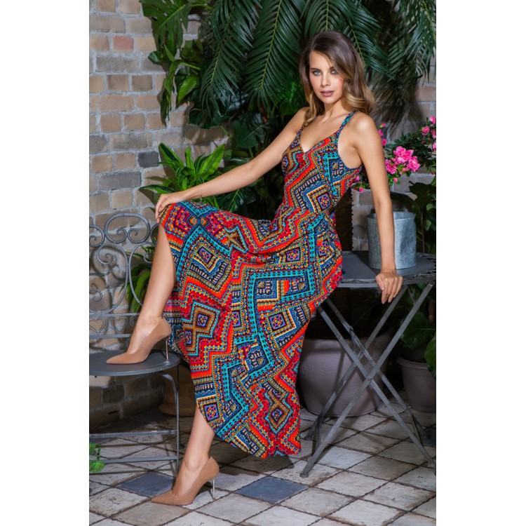 Платье женское из вискозы летнее 16436 red, Mia-Mia