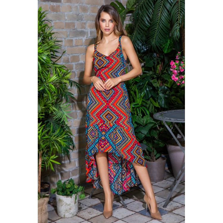 Платье женское из вискозы летнее 16436 red, Mia-Mia