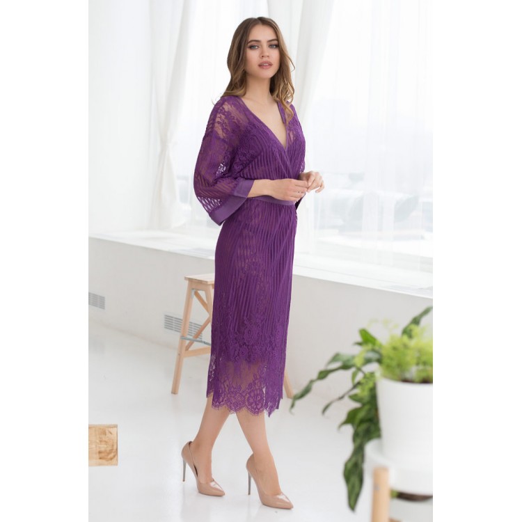 Женский кружевной халат 17467 violet, Mia-Mia