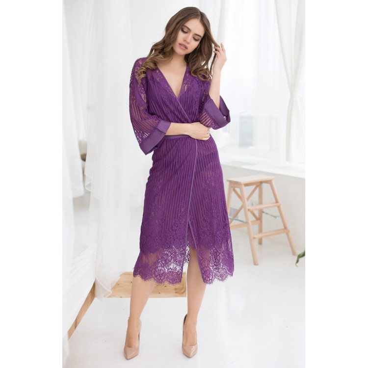Женский кружевной халат 17467 violet, Mia-Mia