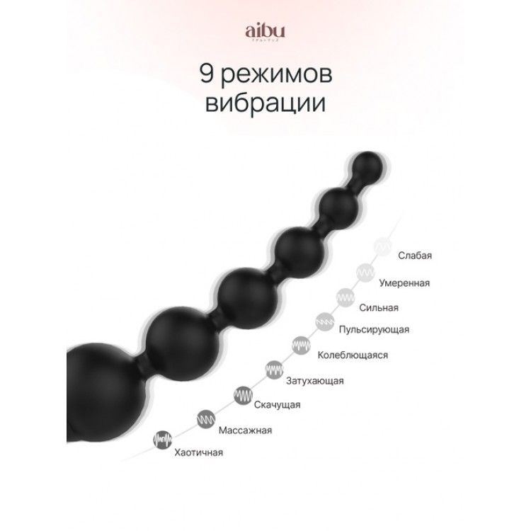 Вибратор Aibu анальный, цвет черный