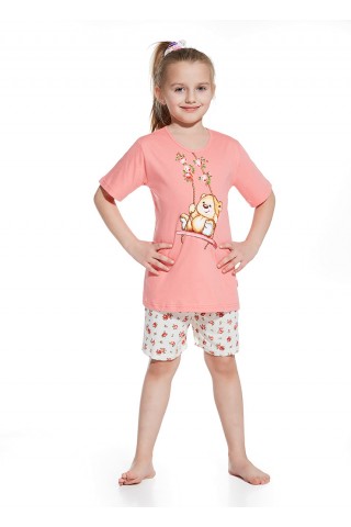 Пижама для девочек с шортами 787/788 розовый/экри, CORNETTE 