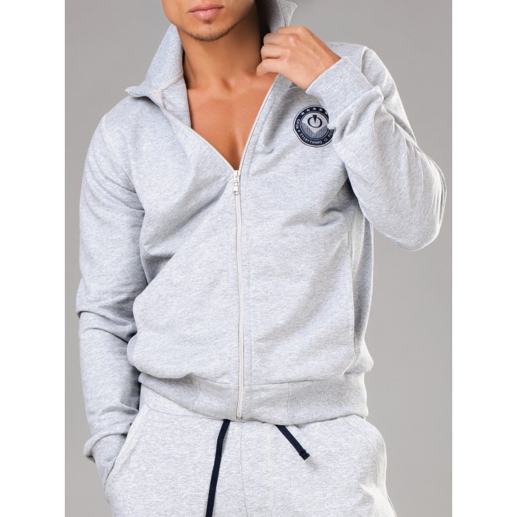 Мужская толстовка на молнии F105 gray, Opium, PECHE MONNAIE