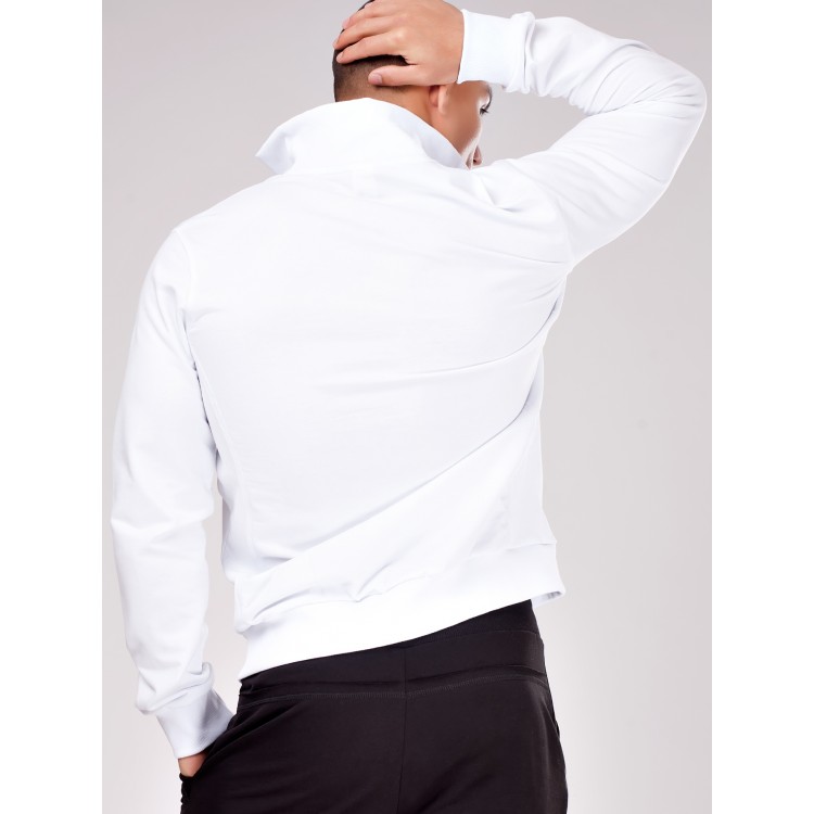Мужская толстовка на молнии F105 white, Opium, PECHE MONNAIE