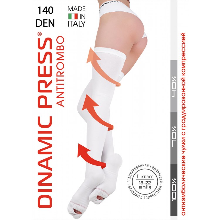 Чулки антиэмболические 1 класс Dinamic Press Antitrombo Long, Opium