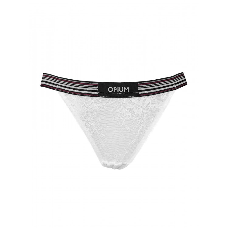 Кружевные трусы танга женские Т-93 White, Opium