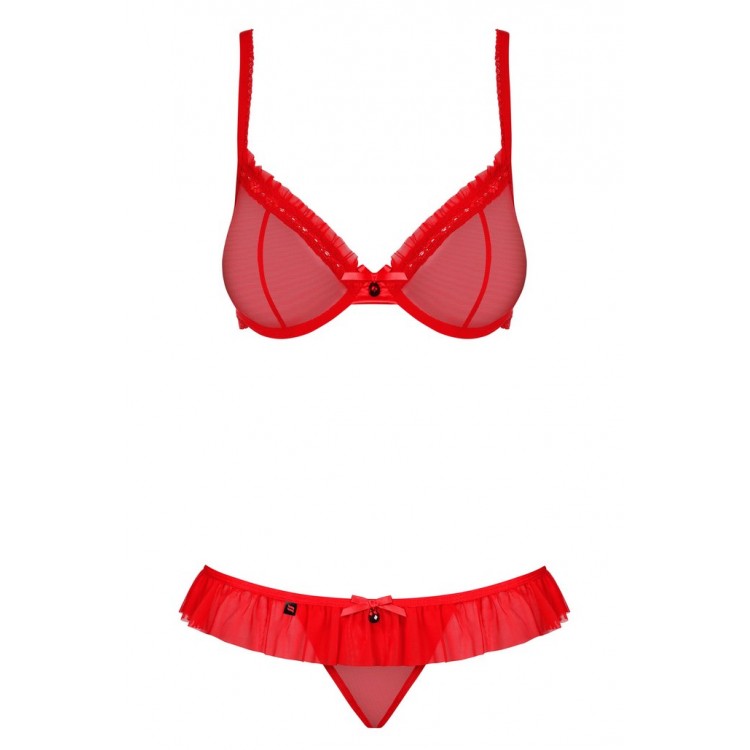 Комплект женского белья красный 827 Set, Obsessive