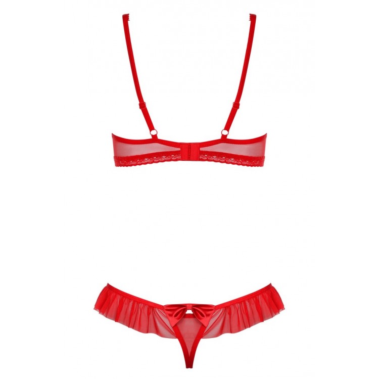 Комплект женского белья красный 827 Set, Obsessive