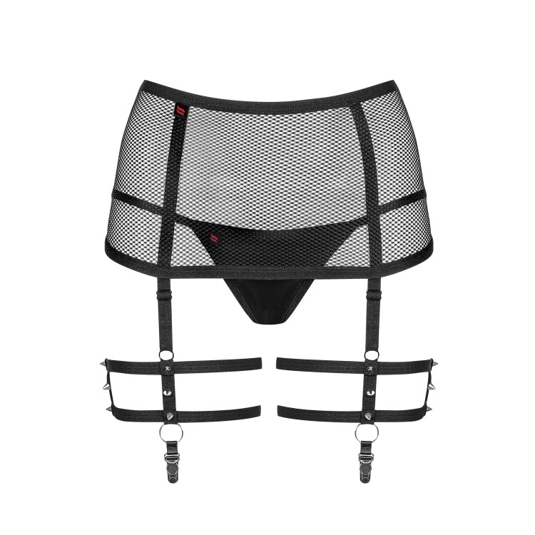 Эротический комплект пояс + стринги 858 garter belt, Obsessive Эротический комплект пояс + стринги 858 garter belt, Obsessive