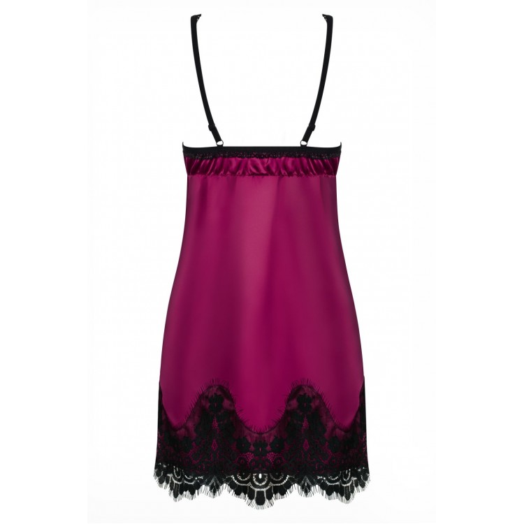 Сорочка атласная женская 861 Chemise-5, Obsessive
