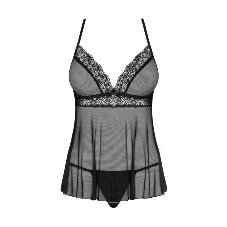 Эротический комплект babydoll+стринги 864-BAB-1, Obsessive