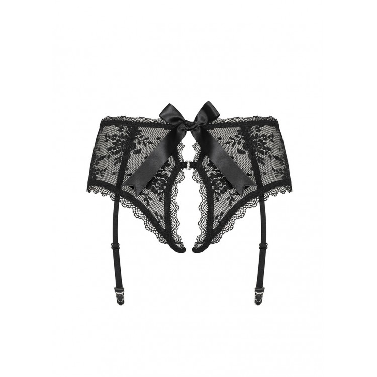 Кружевной пояс для чулок Behindy GAR CROTCHLESS, Obsessive