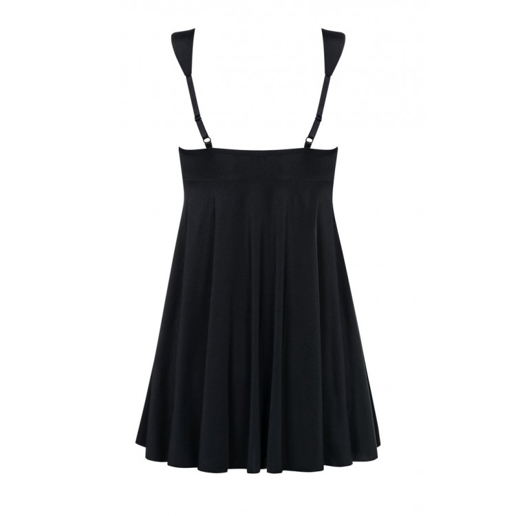 Эротический комплект сорочка + трусики Charmea babydoll black, Obsessive