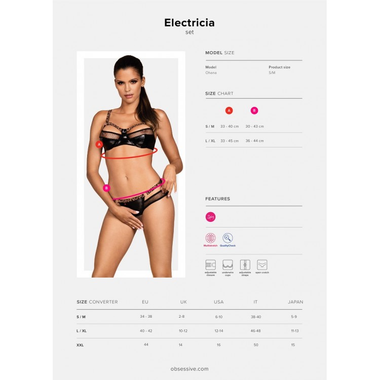 Эротический женский комплект ELECTRICIA Set, Obsessive