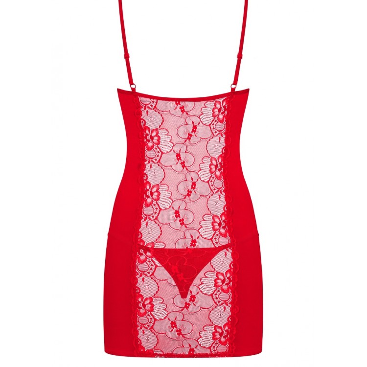 Сорочка женская короткая красная HEARTINA Chemise, Obsessive