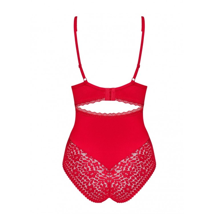 Боди женское красное JOLIEROSE Teddy, Obsessive