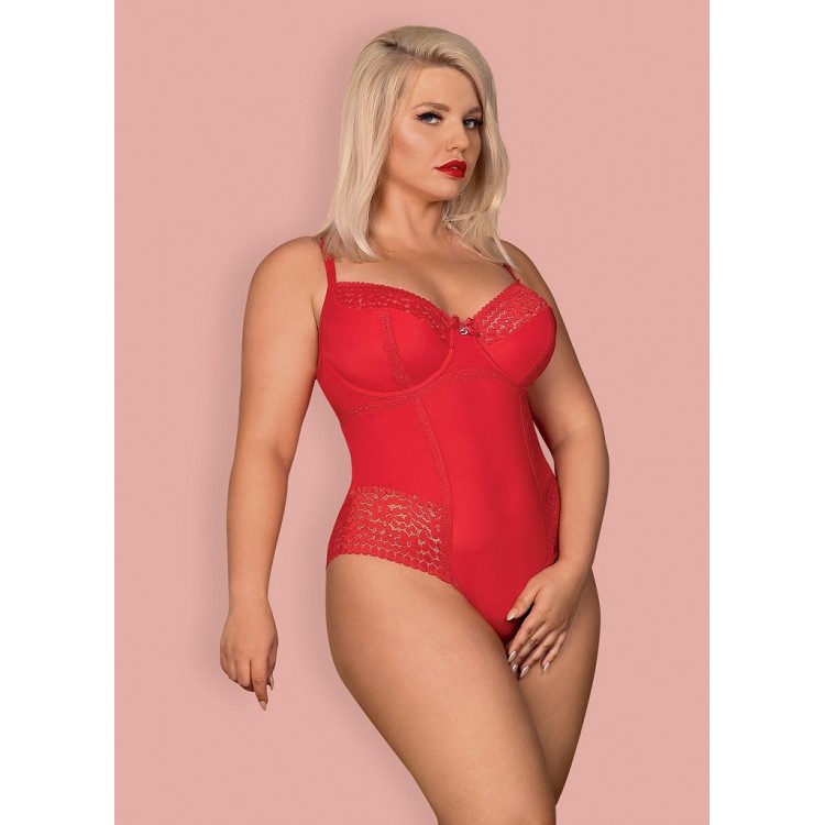 Боди женское красное JOLIEROSE Teddy, Obsessive