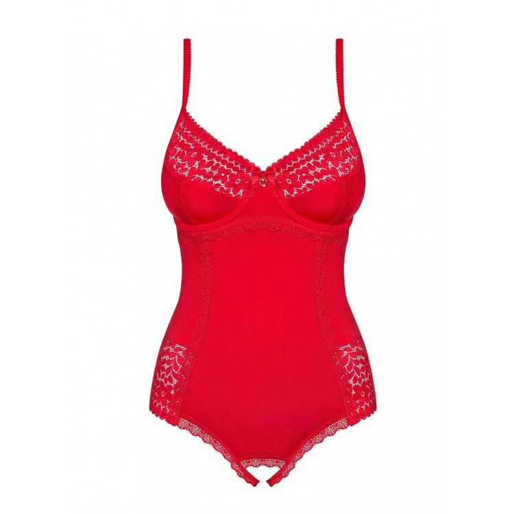 Боди женское красное JOLIEROSE Teddy, Obsessive