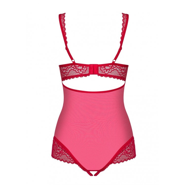 Красное эротическое женское боди ROUGEBELLE TEDDY, Obsessive