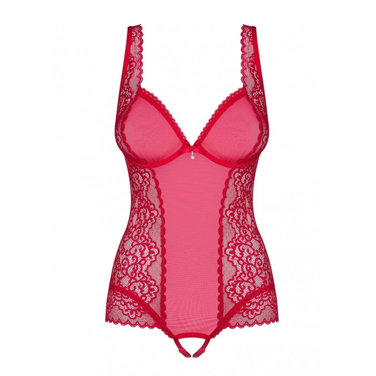 Красное эротическое женское боди ROUGEBELLE TEDDY, Obsessive