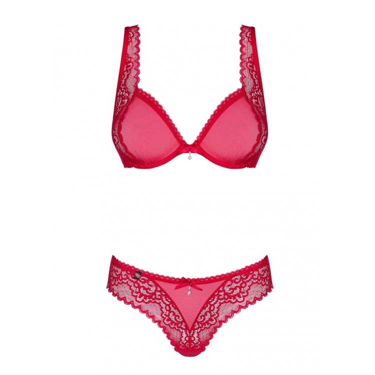 Красный сексуальный комплект белья ROUGEBELLE Set, Obsessive