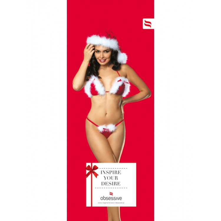 Новогодний эротический костюм SANTA`S HELPER SET, Obsessive