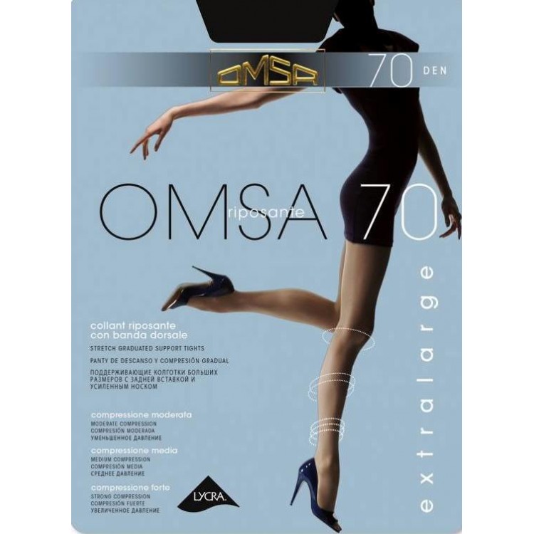 Колготки женские Attiva 70 XXL - nero, Omsa