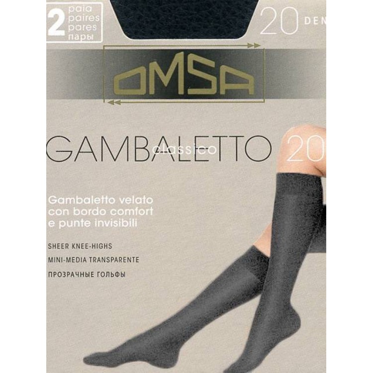 Гольфы женские Gamb. Classico-nero, Omsa