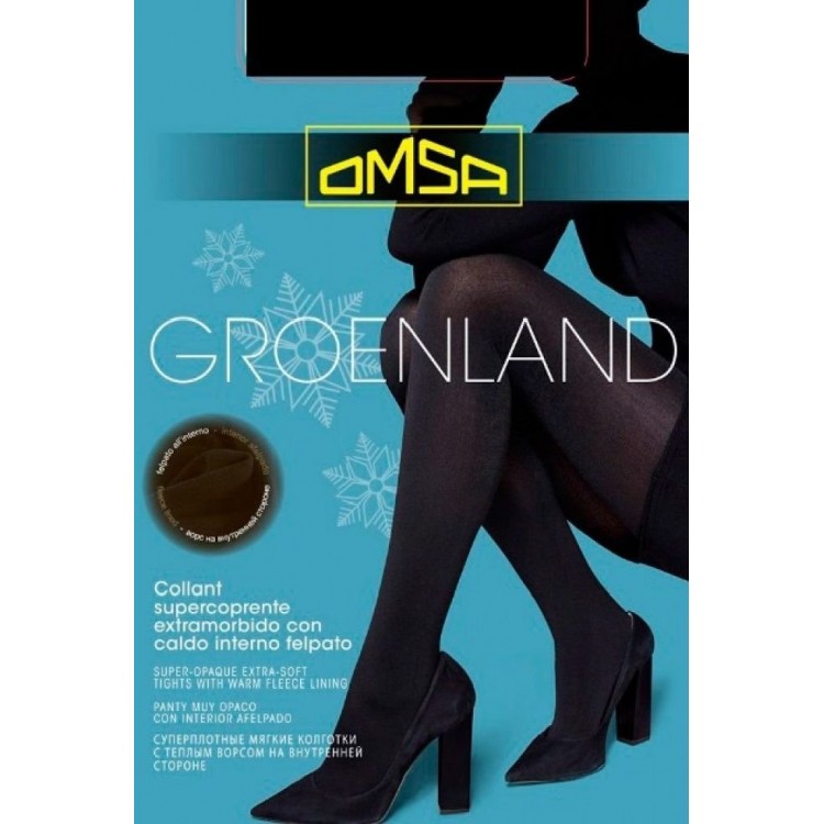Колготки женские плотные и теплые Groenland 240 den - nero, Omsa