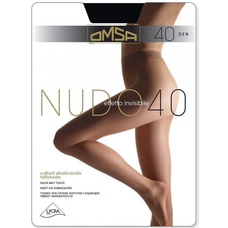 Колготки женские эластичные Nudo 40 - nero, Omsa