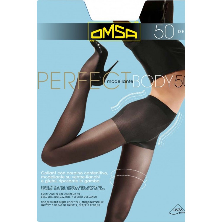 Колготки женские моделирующие Perfect Body 50 den - fumo, Omsa