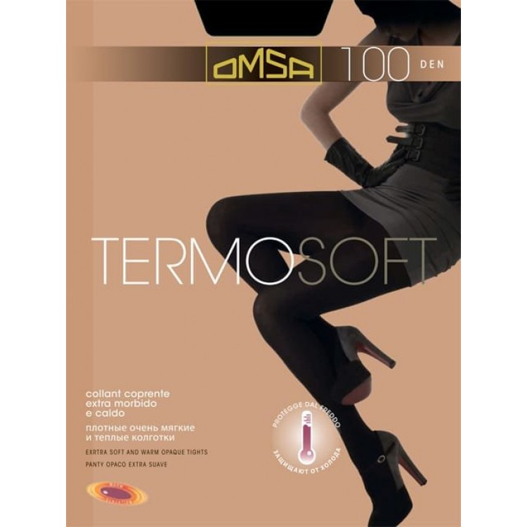 Колготки женские теплые Termosoft 100 - nero, Omsa