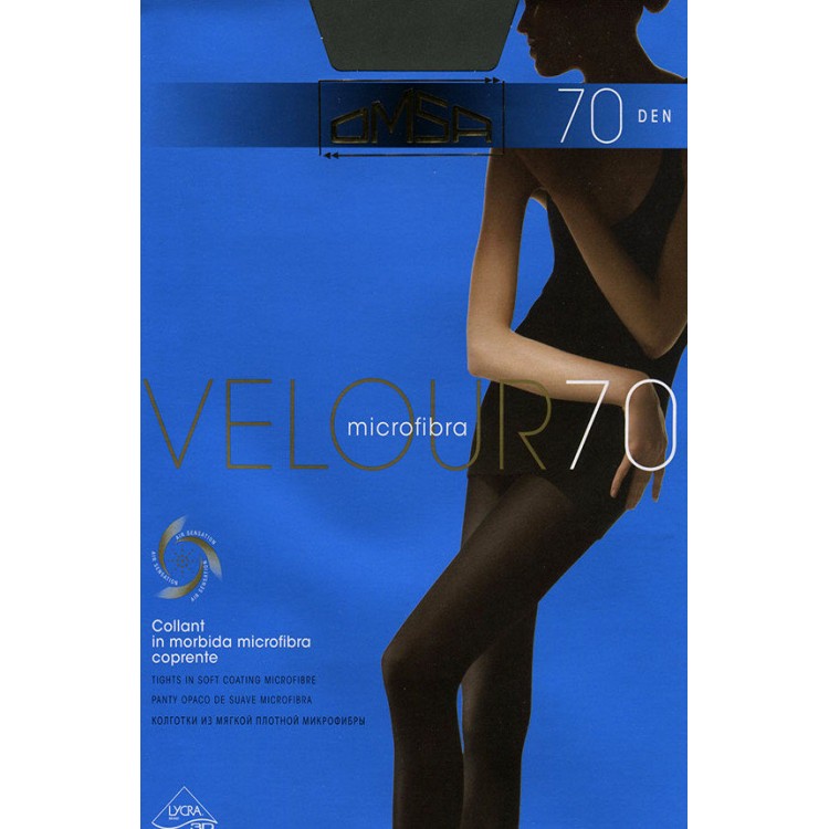 Колготки женские из микрофибры Velour 70 - anthracite, Omsa