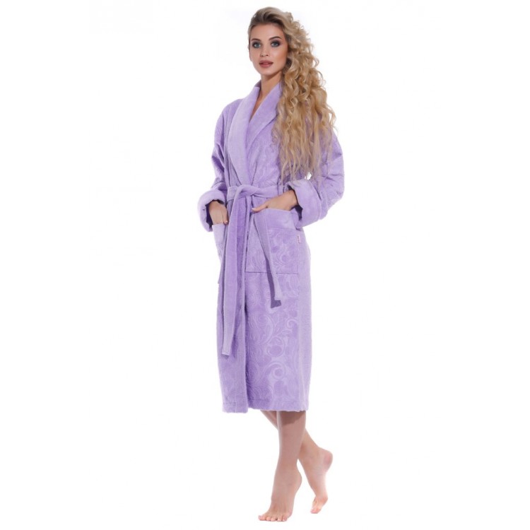 Женский халат из облегченной махры 8002 Grace lilac, POLENTS