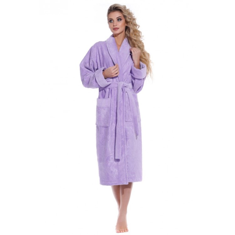 Женский халат из облегченной махры 8002 Grace lilac, POLENTS